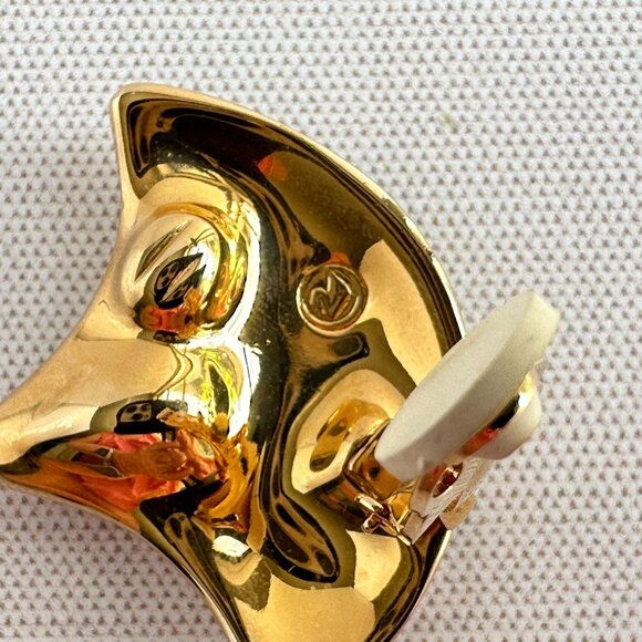 Swarovski Clip On Earrings Red Crystal Fan - Picture 9 of 10